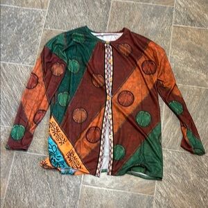 Colorful Women’s Shirt with Geometric Patterns